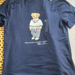 Ralph Lauren Polo Preppy Bear Graphic T-Shirt, (Navy Blue) Size Large 