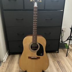 Epiphone Acoustic 6 String Guitar With Guitar Strap
