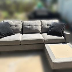 Three seater couch suede