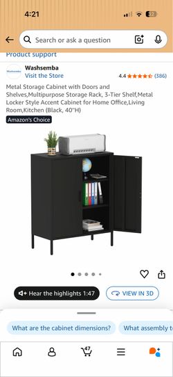 Metal storage cabinet