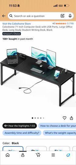 Black desk