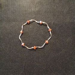 Orange Crystal Anklet