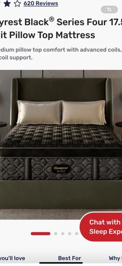 Mattress Beautyrest black series 4 medium pillow top king size brand new