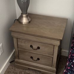Louis Philippe Gray Night Stand