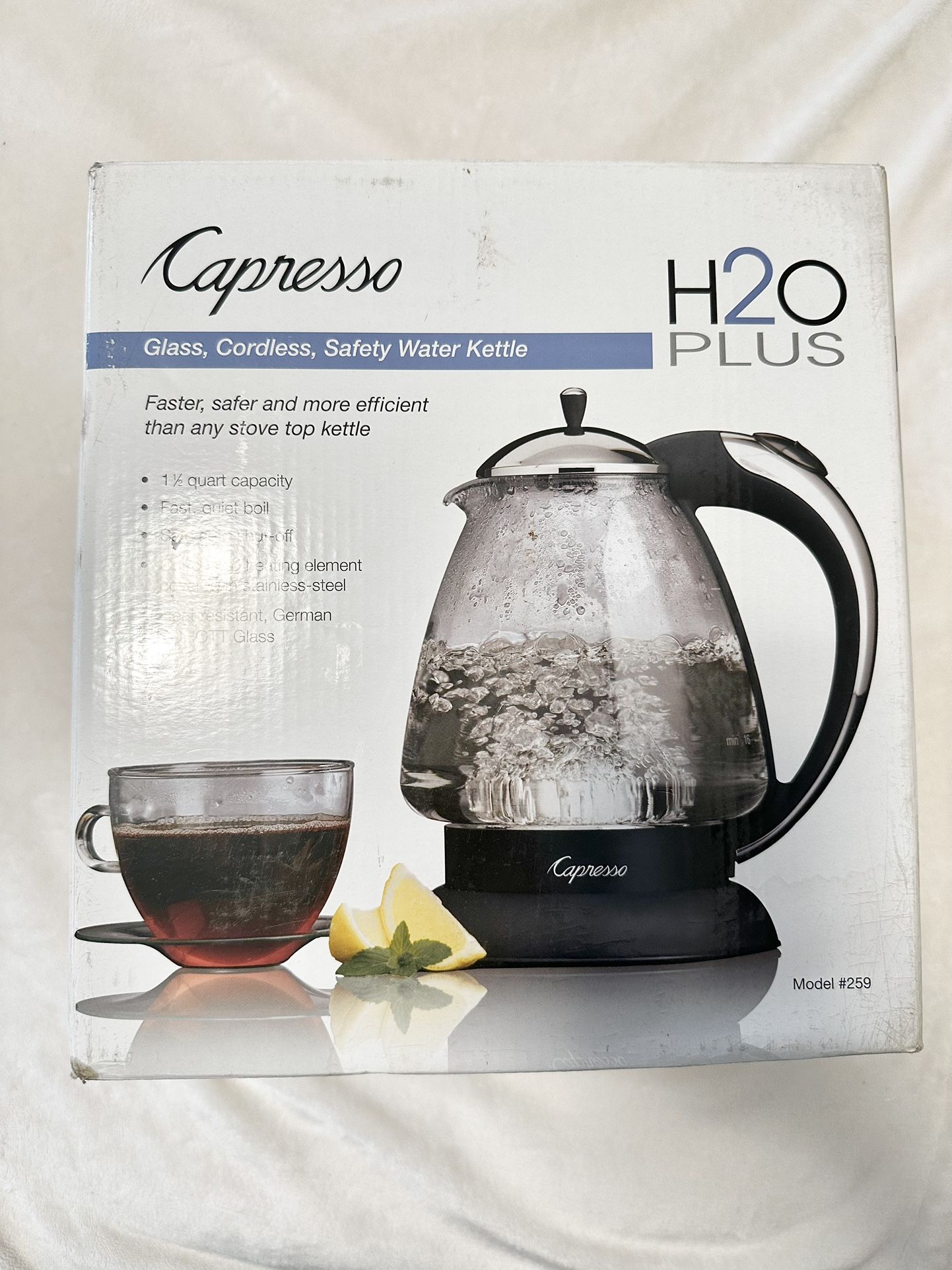 Electric Kettle Capresso H2O Plus (New , Never Used)