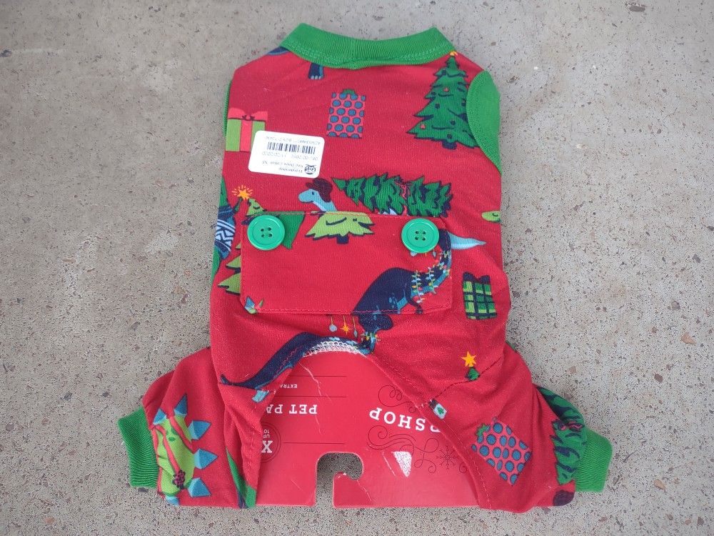 XS 10# Wonderland Cat Dog Christmas Themed Pajamas 