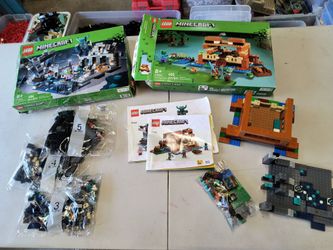Two Lego Minecraft sets - mostly complete some sealed bags