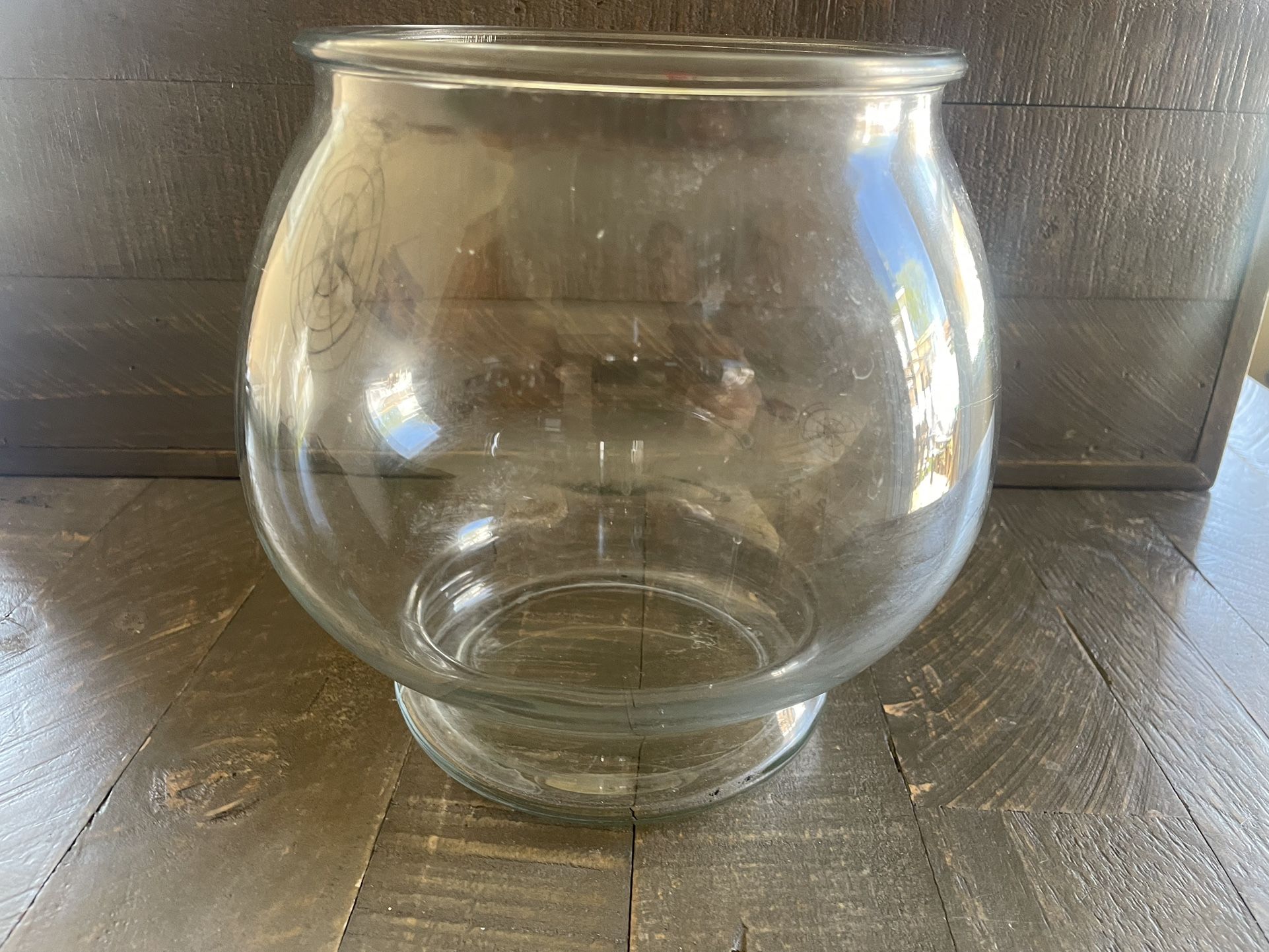 Vintage Fish Bowl - Coin Tray - Aquarium - Planter - Terrarium Glass