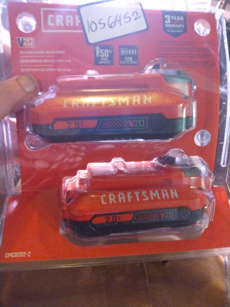 2 Pack Craftsman Batterys