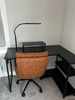 Faux leather desk chair