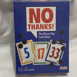 No Thanks! Card Game Okay Or Pay Highly Interactive