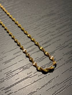 Gold Laminated Rope Chain Necklace