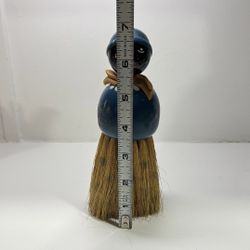  Americana 1940s whisk broom wood half doll Vintage