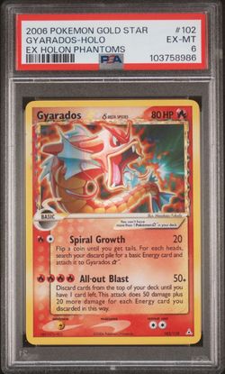 Gyarados gold star psa 6 graded pokemon card