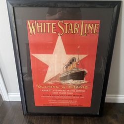White Star Line, Titanic Large Framed Poster