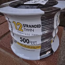 #12 STRANDED Black Wire