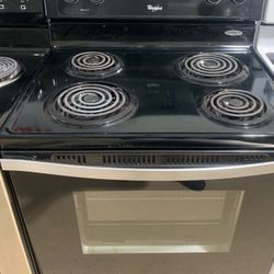 Whirlpool coiltop stove black 