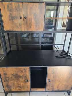 Cat Litter shelf with storage and Power/USB