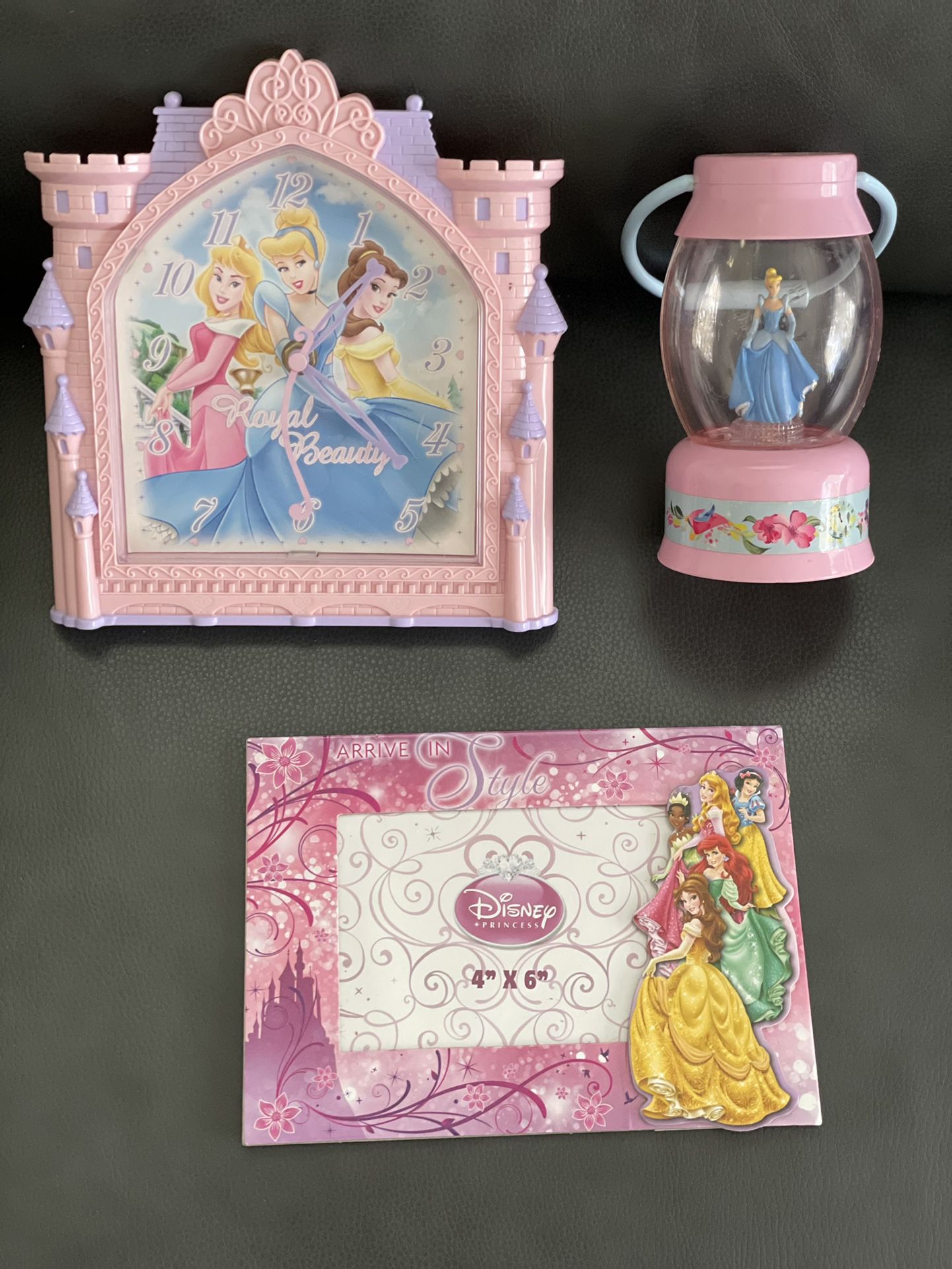 Disney Princess Wall Clock & Cinderella Lantern