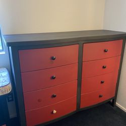 Dresser, Nightstand, and Cabinet/window sitting 