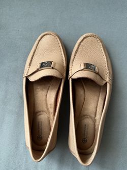 Giani Bernini Women’s Blyman Flats Taupe Lether Shoes (Size 7M)
