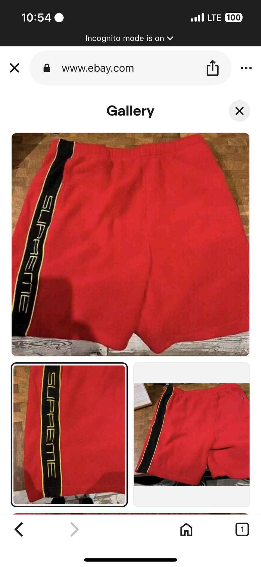 Fw19 Supreme Polartec Shorts Small Red Fleece Shorts