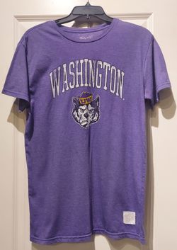 PURPLE ORIGINAL RETRO BRAND WASHINGTON HUSKIES UW T-SHIRT SIZE MEDIUM