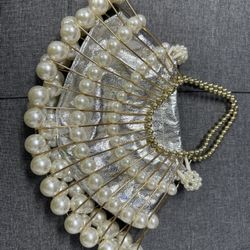 Pearl Purse for Women,Beaded Purse Bag,Pearl Clutch for Women Party Appointment