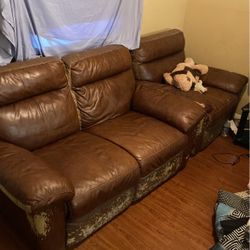 Love Seat And Single Chair Sofa Set Free