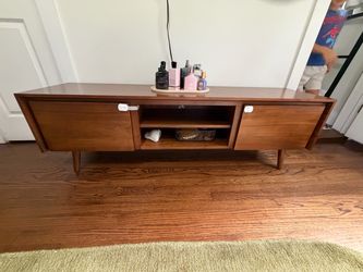 Article Mid-Century Modern Walnut Media Console / Credenza
