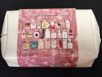 Macy's 26-Pc. For Her Fragrance Sampler Set with pouch and candle New