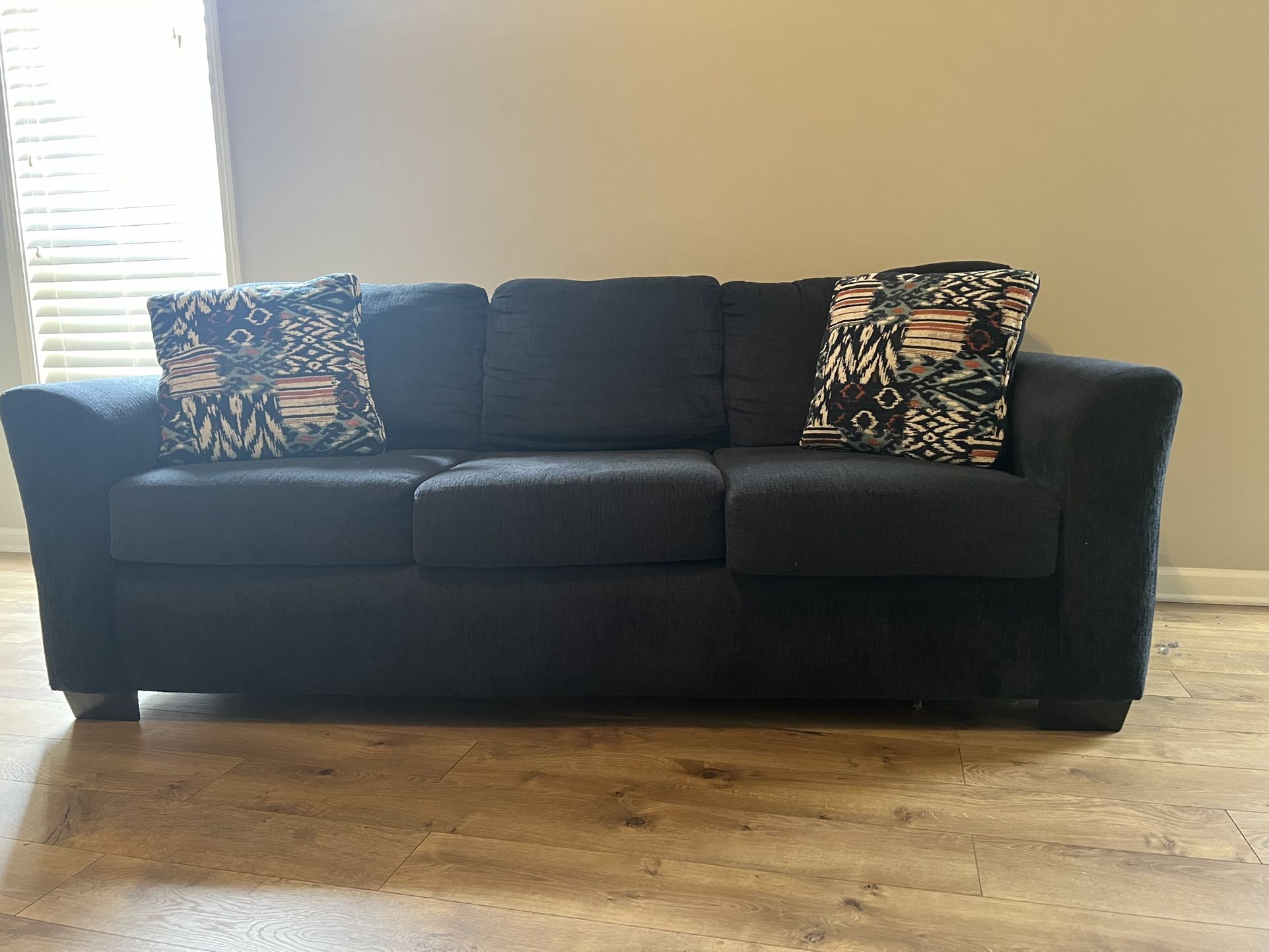 Blue Sofa and Love Seat