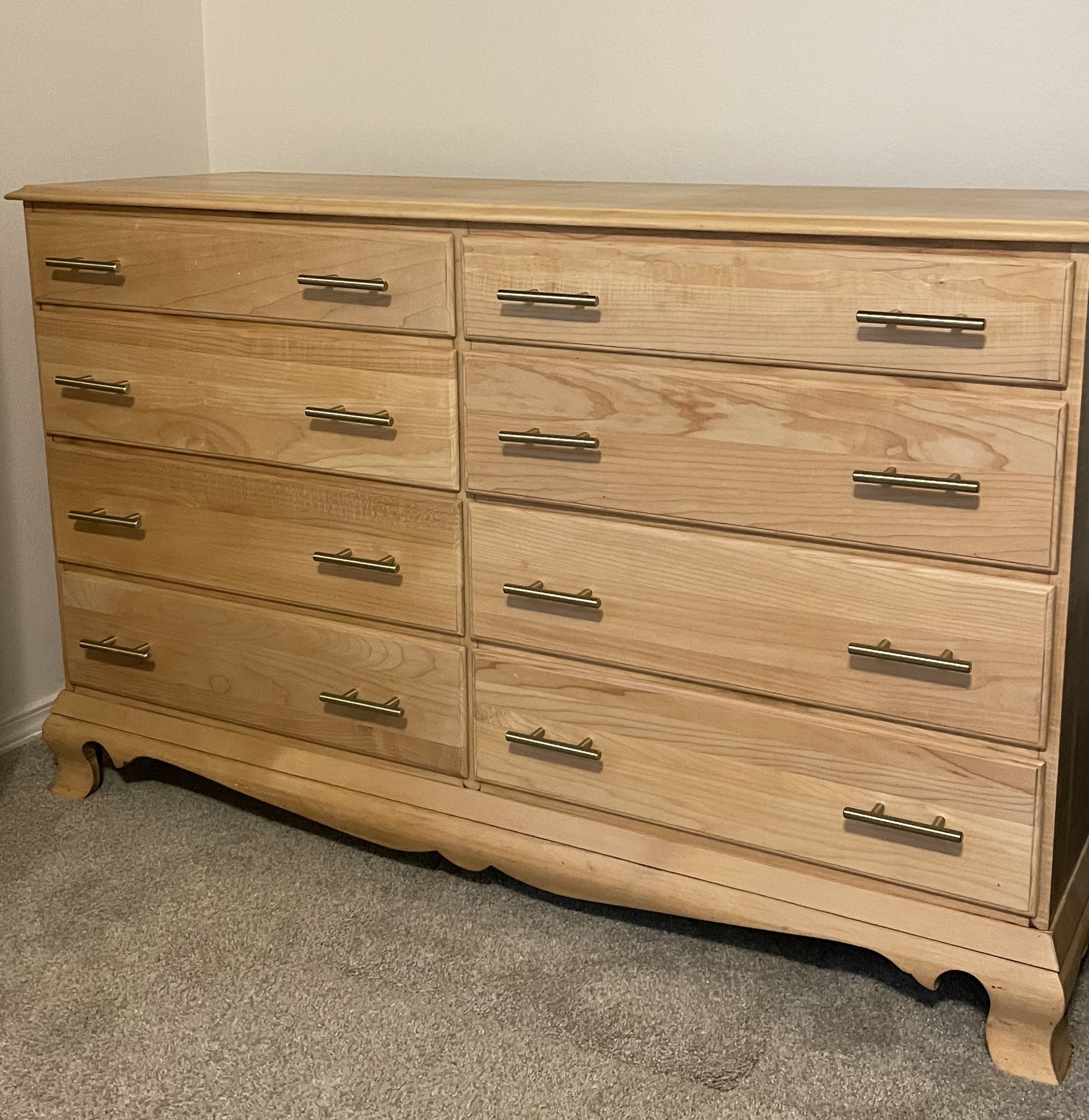 Solid Maple Dresser Natural Color Refinish