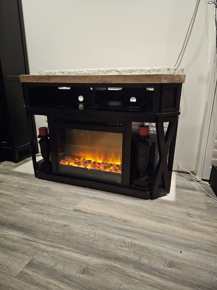 Heater Fireplace TV MEDIA Storage Shelf 