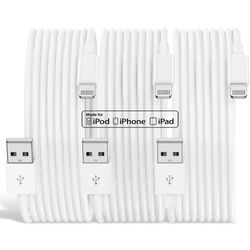 3-5Long iPhone Charger Cord 10 ft, 3 Pack[Apple MFi Certified] iPhone Charging Cable 10ft,  5$for 2 