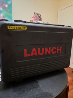 Launch case and accessories cables adapters computer auto tech racing mechanic