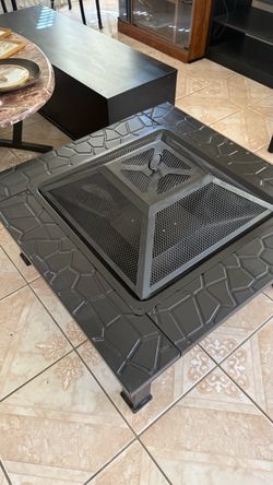 Square Metal Outdoor Fire Pit