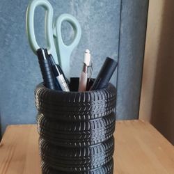 Tire Desk Pen Holder