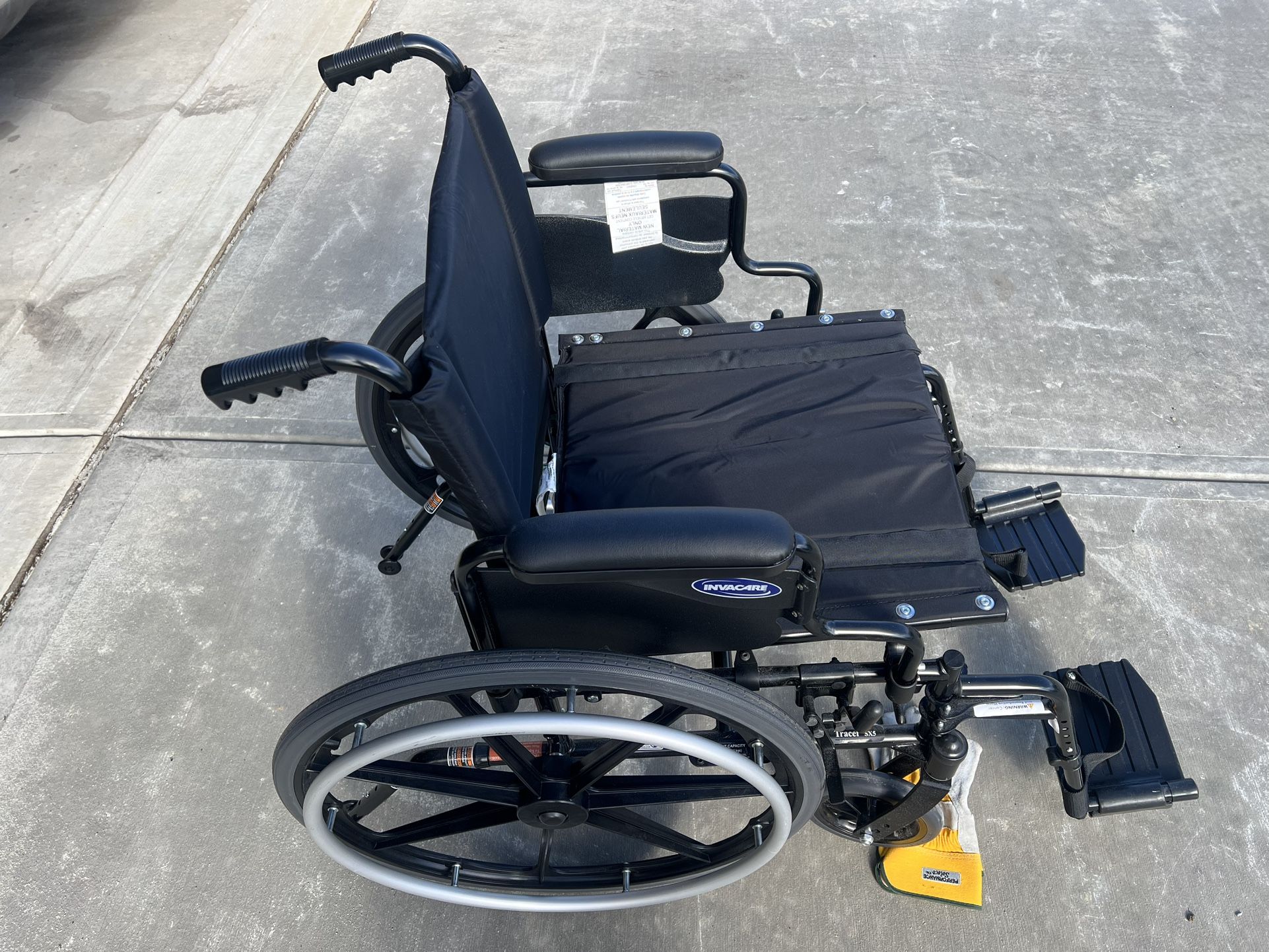 Brand New Invacare Tracer Wheelchair 18" Seat Padded Armrests EUC Shape