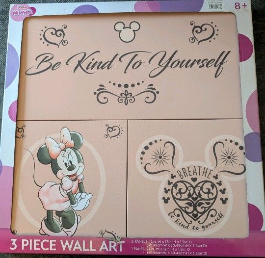 Disney Minnie Canvas Print Set Of 3 Wall Art