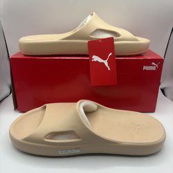 New Puma Shibui Cat Slides Mens Size 12 Light Sand Beige 