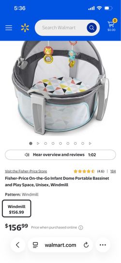 Fisher-Price On-the-Go Infant Dome Portable Bassinet