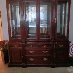 Queen Anne Display Cabinet and Dining Room Table