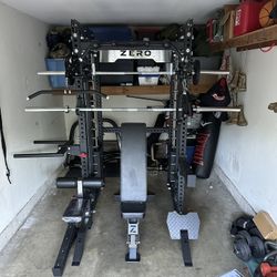 Smith Machine 400 | Adjustable Bench | 245lb Cast Iron Olympic Weights | 7ft Olympic Bar | Fitness | Gym Equipment | FREE DELIVERY/INSTALLATION 🚚 🛠️