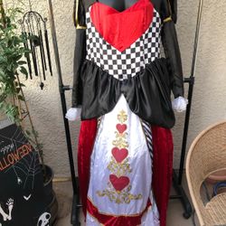 Plus Size 3X Queen Of Hearts Halloween Costume NEW!
