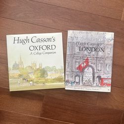 2 books! Hugh Casson's Oxford: A College Companion + Hugh Casson’s London HC, VG