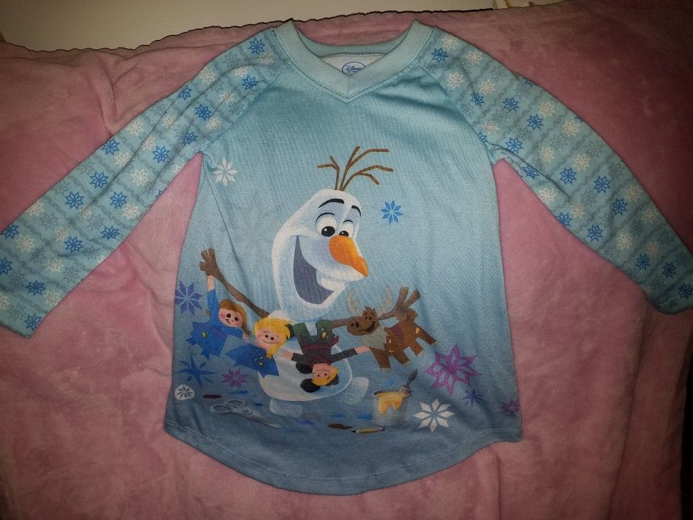 Disney's Frozen Olaf Toddler Girls Long Sleeping Shirt size 2
