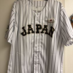 Dodgers Ohtani White Japan Jersey Sizes Med & Large