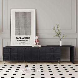 Modern Black Extendable TV Console (Brand New in Box!)