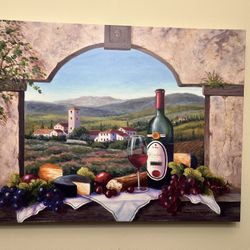 Vineyard On Canvas 